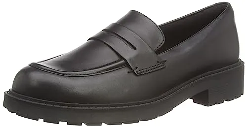 Clarks Damen Orinoco2 Penny Loafer, Black Leather, 41 EU - Slipper & Mokassins für Damen aus Glattleder, komfortabel und nachhaltig mit leichtem Tragegefühl.