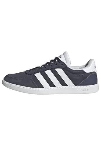 Adidas Damen BREAKNET Sleek Schuhe – Shadow Navy/FTWR White/core Black, 36 2/3 EU - Stylische Sneakers mit regulärer Passform, aus Leder und Synthetik. Ideal für den Alltag und bequem durch das Textilfutter und die Gummiaußensohle.
