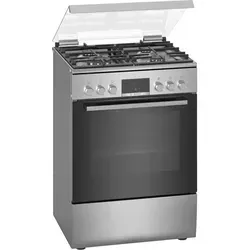 Bosch HXR39AI50 Elektroherd - Freistehender Herd mit 66 l Volumen, energiesparender Selbstreinigungsfunktion und gleichmäßiger Wärmeverteilung für perfektes Backen auf bis zu 3 Ebenen.
