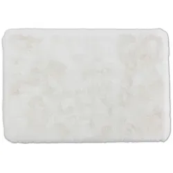 SCHÖNER WOHNEN-Kollektion Badematte Bali - Badteppich mit rutschhemmender Beschichtung, fußbodenheizungsgeeignet und waschbar. Kuschelige Fell-Haptik in elegantem Weiß, ideal für ein stilvolles Badezimmer.