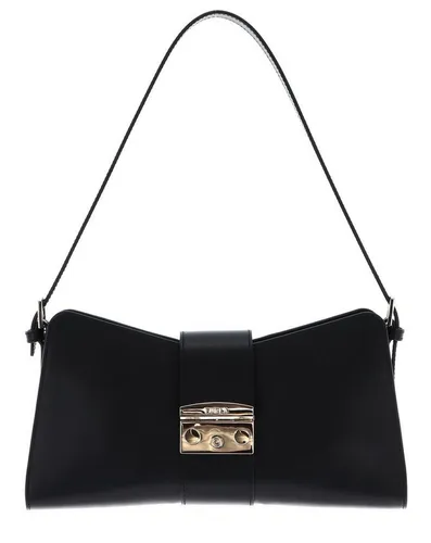 Furla Schultertasche Metropolis – Elegantes Accessoire - Stilvolle Furla Schultertasche Metropolis in Schwarz. Mit verstellbarem Henkel, geräumigem Hauptfach und praktischem Zipperfach. Ideal für modebewusste Frauen.