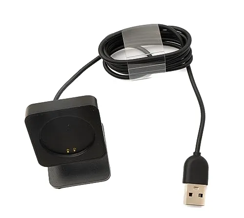SYSTEM-S USB 2.0 Kabel 93 cm Ladestation kompatibel mit OnePlus Watch Smartwatch in Schwarz