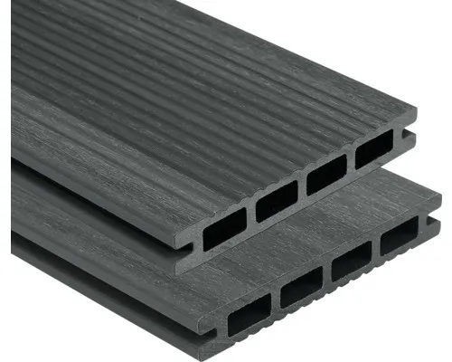 Konsta WPC Terrassendiele Nativo ECO Spezial Eiche dunkelgrau Hohlkammerprofil 3