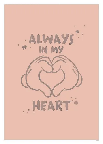 Komar Bild Mickey Endless Love, Disney (1 St), Wandbild zur Dekoration im Kinderzimmer - ohne Rahmen