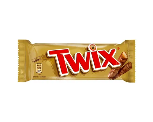 Twix Riegel – Knusperkeks mit Karamell in Milchschokolade 50g - Genießen Sie den unwiderstehlichen Twix Riegel: knuspriger Keks, cremiges Karamell und umhüllt von zarter Milchschokolade – der perfekte Snack für zwischendurch!