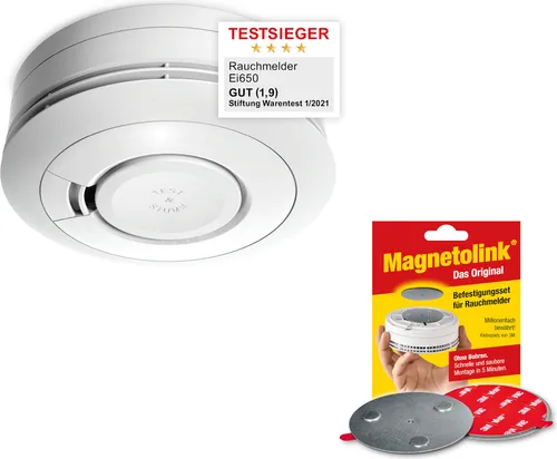 Ei Electronics Ei650 Rauchwarnmelder inkl. Magnetolink Befestigungsset