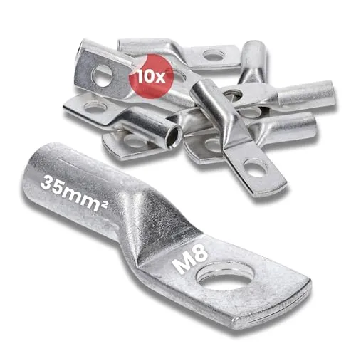 Stück Kalitec DR35-8 Press-Kabelschuh 35mm² M8 I Verbinder nach DIN 46235 I Made in Germany 10