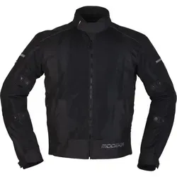 Modeka Veo Air Herren Motorradjacke L - Sommer Textil Mesh schwarz - Motorradjacke in Größe L, atmungsaktiv und belüftet mit herausnehmbaren Protektoren für optimalen Schutz und Komfort bei sommerlichen Fahrten.