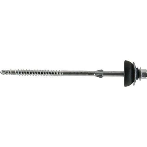 Faserzementschrauben für GFK und Faserzement Wellplatten 6,5x130mm - Eurotec - Dachverkleidung, 100 Stück pro Packung, ideal für langlebige Befestigungen in Holz, Bohrschraube mit 130mm Länge für einfache Montage.