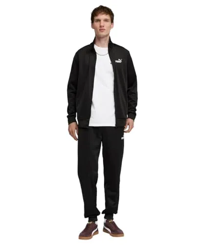 Puma Essentials NO.1 Logo Poly Strickanzug in Schwarz XL - Stylischer Strickanzug für Herren, gefertigt aus 100% Polyester. Ideal für Freizeit und Sport, bietet hohen Tragekomfort und eine perfekte Passform.