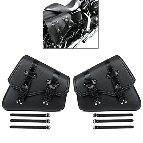 Set 2X Satteltasche für Indian Scout/Bobber SB4P schwarz - Leder & Satteltaschen: Robuste und wasserabweisende PU-Leder Satteltaschen, ideal für Chopper und Cruiser. Einfach zu befestigen, langlebig und formstabil.