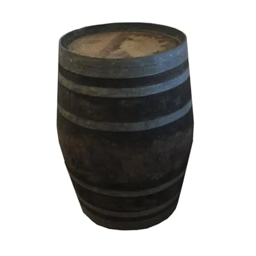 Fassl Baron gebrauchtes Weinfass rustikal patiniert Natur als Stehtisch, Fassbar oder Gartentisch. D/H=70/95cm- Dekofass 225 Liter aus Eiche Holzfass Fasstisch