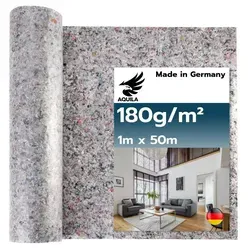 AQUILA Profi Malervlies 50m x 1m, 180 g/m², Kein Durchsickern, hochwertiges Abdeckvlies zum Streichen, Schutz für Böden & Möbel, rutsch- & reißfest, Made in Germany