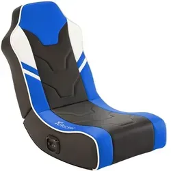 Shadow 2.0 Console Gaming Chair - Kunstleder für bis zu 80 kg - Gaming-Zubehör mit gepolstertem Sitz für maximalen Komfort, ideal für lange Spielsessions in stilvollem Blau, Weiß und Schwarz.