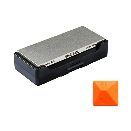 SHARPAL 156N Diamant-Schleifstein - Abziehstein mit Dual Körnung, ideal für schnelles und präzises Schärfen aller harten Materialien, inklusive einer rutschfesten Basis und Winkelführung für optimale Ergebnisse.
