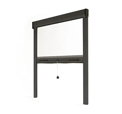 Avosdim Insektenschutzrollo für Fenster 100 x 160 cm – Anthrazitgrau RAL 7016 - Flexibles Insektenschutzrollo für Fenster und Türen, einfach zuschneidbar auf individuelle Maße. Robuster Aluminiumrahmen und reißfestes Fiberglasnetz sorgen für langlebigen Schutz und optimale Sicht.