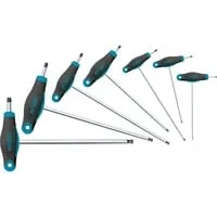 HAZET Winkel-Schraubendreher-Satz 829KK - 7-teiliges Werkzeug-Set mit ergonomischem T-Griff, hohe Haltbarkeit und kompaktes Design für einfachen Transport