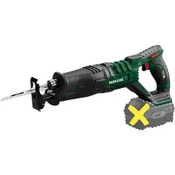 PARKSIDE® 20 V Akku-Säbelsäge »PSSA 20-Li B2« – Flexibel und leistungsstark - Säbelsäge für mühelose Schnitte in Holz, Kunststoff und Metall. Stufenlos steuerbare Hubzahl und werkzeugloser Sägeblattwechsel bieten hohe Flexibilität. Lieferung ohne Akku und Ladegerät.