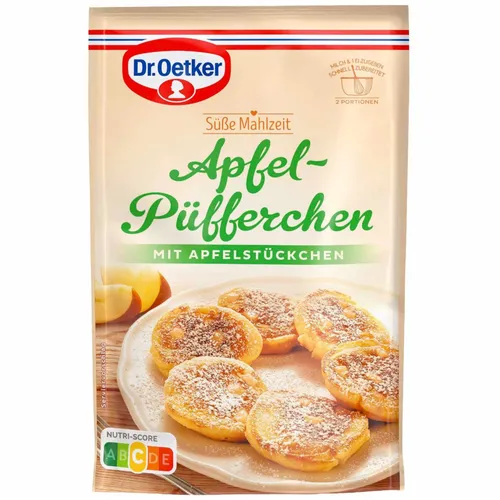 Dr. Oetker Süße Mahlzeit Apfel Püfferchen mit Apfelstückchen 1x152g Packung