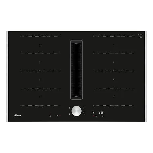 Neff V68TTX4L0 Induktionskochfeld - 80 cm mit integriertem Dunstabzug, Flex Induction und TwistPad für optimale Kochkontrolle und Geräuschreduzierung