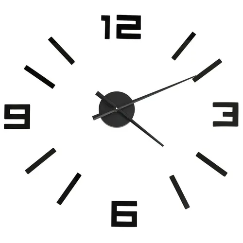 vidaXL 3D-Wanduhr Modernes Design Schwarz 100 cm XXL - Wohnaccessoires mit 3D-Effekt, individuell anpassbar und einfach zu montieren – das perfekte Highlight für Ihr Zuhause!