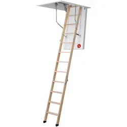 Dolle Bodentreppe clickFIX® thermo 3-teilig bis 274cm Raumhöhe mit U-Wert 0,38 Deckenöffnung 140x70cm
