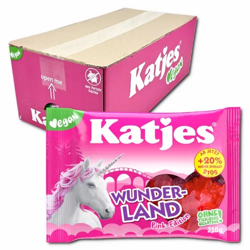  Katjes Wunderland Pink-Edition, vegan Fruchtgummi, 20 Beutel je 210g 5,05€/1kg