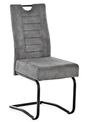Freischwinger Stuhl dunkelgrau mit Taschenfederkern - Stühle für das Esszimmer mit hochwertiger Taschenfederkern-Polsterung für optimalen Sitzkomfort, modernes Design in Dunkelgrau, ideal für stilvolle Einrichtung.