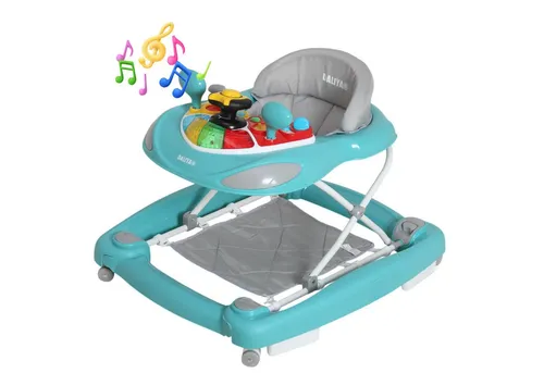 Daliya® Lauflernwagen BELLINO Lauflernhilfe mit Musik, Licht & Schaukelfunktion, (6-tlg), Babywalker, höhenverstellbar, klappbar, Babywippe