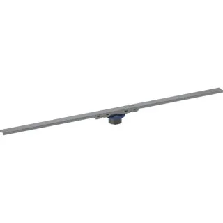 Geberit CleanLine Duschrinne 30-90 mm, Chrom schwarz gebürstet - Sanitärinstallation mit integrierter Neigung für bodenebene Duschen, kürzbar von 300 bis 900 mm und ideal für einfache Montage in dünner Mörtelschicht.