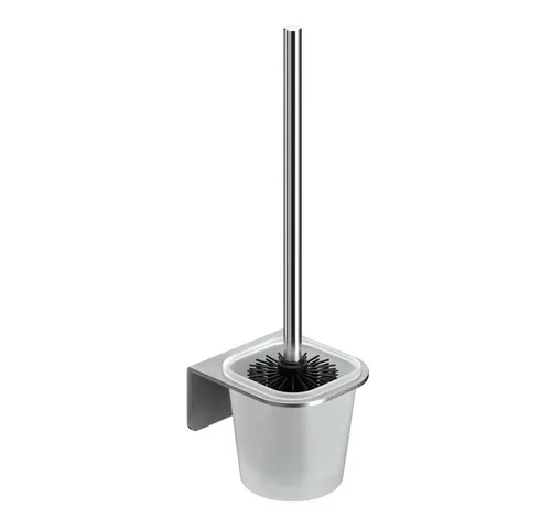 WEISSENSTEIN WC-Reinigungsbürste mit Halterung ohne Bohren, Silber - Toilettenbürsten - Praktische Halterung ohne Bohren für einfache Montage und elegantes Design in Silber.