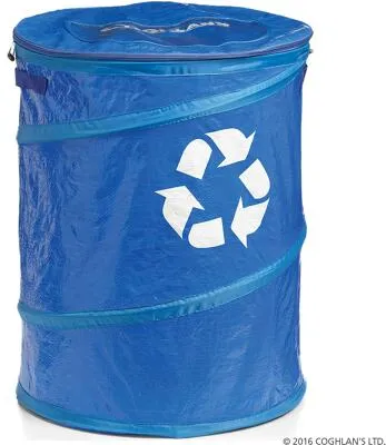 Coghlans Pop-Up Recycle Bin Aufbewahrungssack, 100L, blau recycle
