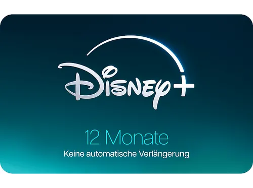 Disney+ 12 Monate Gutschein - Streaming-Guthaben für 12 Monate, ideal für magische Unterhaltung und 15 % Ersparnis im Vergleich zum monatlichen Preis.