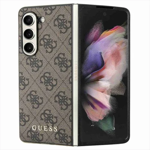 GUESS Samsung Galaxy Z Fold5 Schutzhülle Case 4G Charms Collection Braun - Standard Handyhüllen mit hochwertiger Verarbeitung und stilvollem Design für optimalen Schutz und Eleganz.