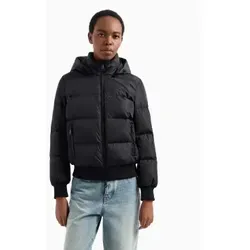Armani Exchange Daunenjacke Xw000228_af12286 Schwarz XS - Funktionsjacke für Damen, ideal für Herbst/Winter, mit Kapuze und neuem Icon-Aufnäher, aus hochwertigem 100% Polyamid für optimalen Komfort.