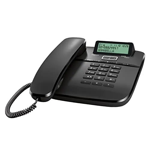 Gigaset DA610 - Klassisches Schnurgebundenes Telefon - Schnurgebundenes Festnetztelefon mit Freisprechfunktion und Direktwahl für bis zu 10 Nummern, ideal für Zuhause oder Büro.