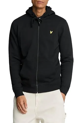 Lyle & Scott Sweatjacke gelb|schwarz M - Herren-Sweatjacke aus 100% Baumwolle, ideal für lässige Outfits. Mit Kapuze und Reißverschluss für optimalen Tragekomfort und Stil.