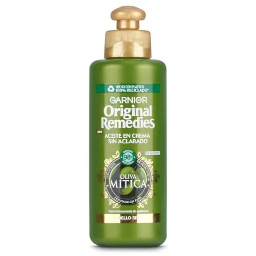 Garnier Original Remedies Öl ohne Spülung Mythische Olive 200ml - Bodylotion mit nativem Olivenöl, nährt trockenes und empfindliches Haar intensiv ohne zu beschweren. Für gesund aussehendes, lebendiges Haar.