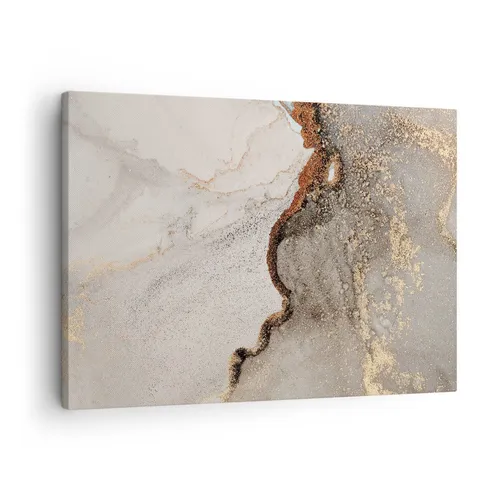 Wandbilder 70x50cm Leinwandbild Stein Sand Abstraktion Klein Bilder Wanddeko