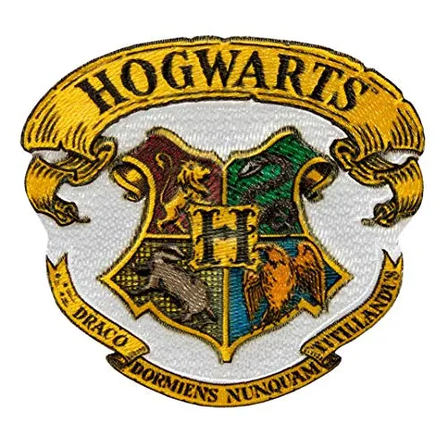 Mono Quick - Harry Potter Hogwarts Applikationen, Bügelbild Aufkleber Patch, Gryffindor Slytherin Hufflepuff Ravenclaw (18069 - Hogwarts)