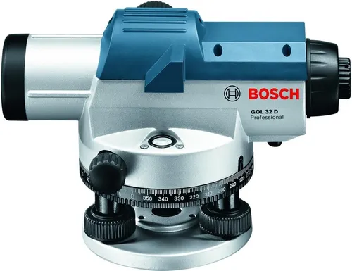 Bosch GOL 32 D Professional Optisches Nivelliergerät - Präzises Messgerät mit 32-facher Vergrößerung, ideal für Bauprojekte und Vermessungen, nur 1,5 kg leicht.