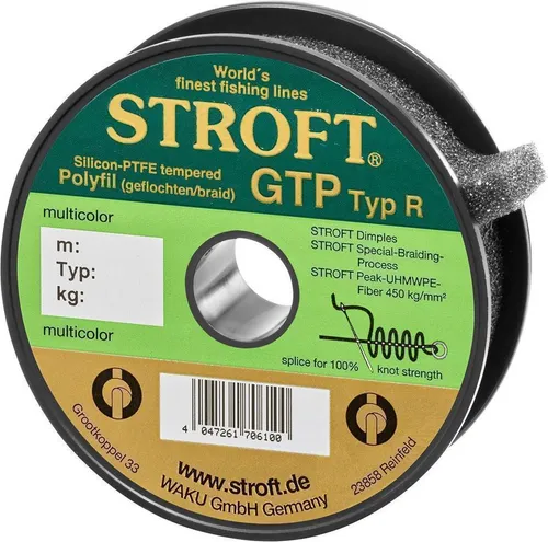 Schnur STROFT GTP Typ R Geflochtene 100m multicolor R06-0,130mm-4kg