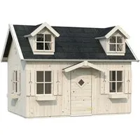 Topgarden Spielhaus EMMA - großes Kinderspielhaus 239x240 cm - Gartenhäuser & Geräteschuppen: Robustes Holzspielhaus für stundenlangen Spielspaß im Freien mit einer großzügigen Fläche von 3,1 - 5 m².