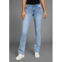 Arizona Bootcut-Jeans Ultra-Stretch - Bootcut Jeans in bleached Waschung, mit normaler Passform und extra Stretch für optimalen Tragekomfort – ideal für lässige Outfits.