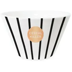 Grafik-Werkstatt Müsli-Schale mit 100 % Echtgold | Porzellan Schüssel Cereal Killer 61478 Weiß, groß