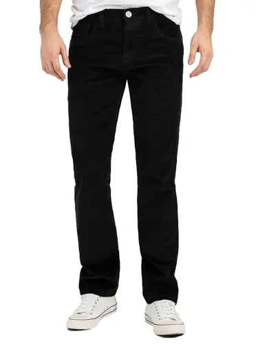 Rock Creek Herren Cordhose H-399 - Bootcut Stretch Hose in Schwarz W33 L32 - Hochwertige Bootcut Cordhose für Herren im Regular Fit. Bietet Bewegungsfreiheit und Tragekomfort. Ideal für Büro und Freizeit, erhältlich in 29 Größen und 8 Farben.