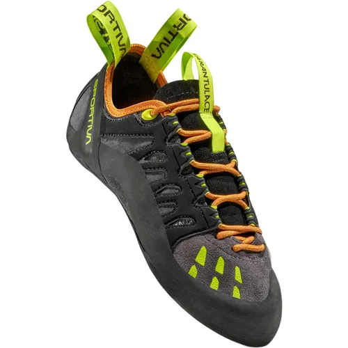 La Sportiva Tarantulace Kletterschuhe Schwarz EU 42 - Kletterschuhe für Einsteiger, mit schnellem Schnürsystem und FriXion® Sohle für optimalen Halt. Ideal für Kletterhallen und längere Touren. Bequem und robust!