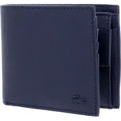 Lacoste Men's Classic Münzgeldbörse - Marine - Elegante Herren Geldbörse aus hochwertigem Petit-Piqué-PVC mit 3 Kartenfächern und Münzfach. Praktisch und stilvoll, ideal für jeden Anlass.