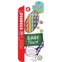 Stabilo Buntstifte EASYcolors 332/6, farbig sortiert, für Rechtshänder, 6 Stück