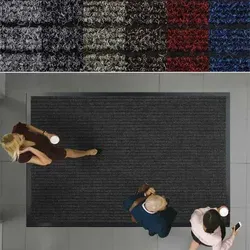 KARAT Schmutzfangmatte Dura - Robuste Türmatte für Innen und Außen - Anthrazit 150 x 180 cm - Die KARAT Schmutzfangmatte Dura ist ideal für stark frequentierte Bereiche. Sie entfernt zuverlässig Schmutz und Feuchtigkeit, sorgt für Sauberkeit und hat einen rutschfesten Rücken für mehr Sicherheit.